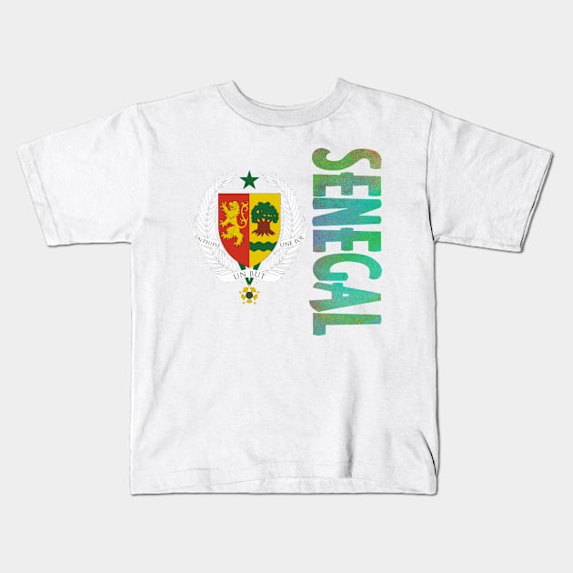 Senegal Coat of Arms Design Kids T-Shirt by Naves